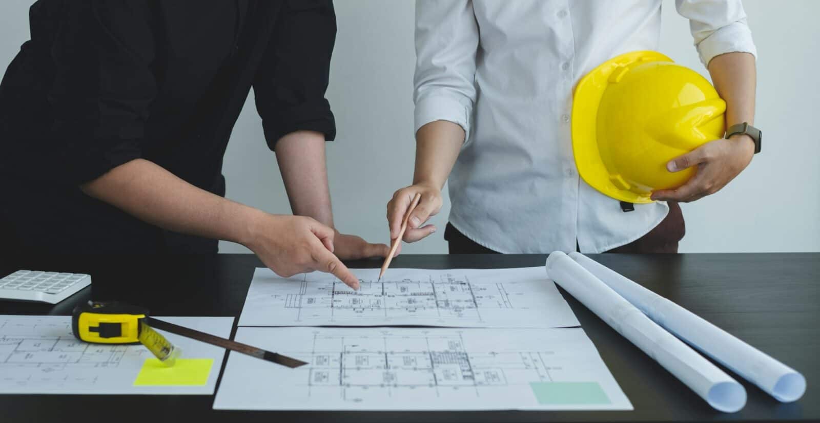 Team of engineers and architects, working team, meeting, discussing construction